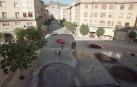 Imagen de 1999, con el Monumento al Agua de la plaza de la Coronación antes de su derribo