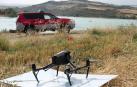 Policía Foral vigila el embalse de Alloz con drones
