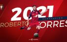 Roberto Torres renueva su contrato con Osasuna hasta 2021