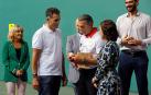 Induráin, anfitrión de la selección española en el Navarra Arena de Pamplona