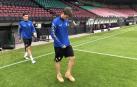 Marc Cardona y Luis Perea, minutos antes del encuentro.