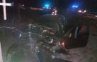Estado en el que ha quedado el coche del joven tras el accidente en Caparroso.