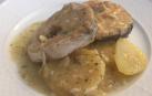 Merluza en salsa y patatas