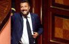 Matteo Salvini en el Senado de la República en Roma.
