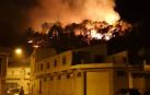 Imágenes del incendio en Funes
