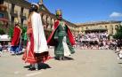 Gigantes en la plaza Francisco de Navarra de Tafalla.