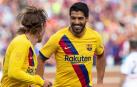 Suárez continúa con olfato goleador y Griezmann se estrena