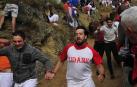 Todas las fotos del encierro del día 11 de agosto de del Pilón de Falces, una carrera que duró dos minutos y 15 segundos.