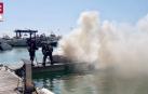 Seis heridos por el incendio de un barco de recreo en el Náutico de Benicarló