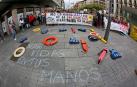 Una concentración en Pamplona exige el desembarco del Open Arms y el Ocean Viking
