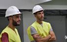 La junta directiva y los jugadores visitan la obra de la reforma de El Sadar