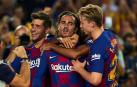 El Barcelona remonta un 0-1 y Griezmann marca un doblete