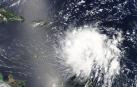 Imagen de la NASA en la que se ve el avance de la tormenta Dorian