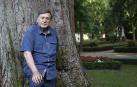 El naturalista Joaquín Araujo, ayer en el parque de La Taconera de Pamplona.
