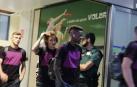 Llegada del Barcelona al aeropuerto de Noáin-Pamplona