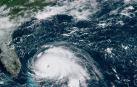Imagen tomada desde el espacio de la llegada del huracán Dorian a Bahamas
