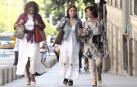 La ministra de Hacienda en funciones, María Jesús Montero; la portavoz del PSOE en el Congreso, Adriana Lastra; y la vicepresidenta del Gobierno en funciones, Carmen Calvo, a su llegada a la reunión con Podemos para formar un posible Gobierno