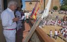 Eduardo Sanz, teniente de alcalde y concejal de Cárcar, fue el encargado de iniciar las fiestas en honor a la Santa Cruz