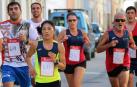 Javier Nagore y Deysi Gutiérrez entraron este sábado por la puerta grande de la plaza de toros de Lodosa en la V edición del Toro Soga Running de Lodosa.
