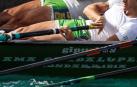 Iker Mariezkurrena, en pleno esfuerzo durante la regata de ayer en La Concha. El remero de Sunbilla sumó su segunda bandera