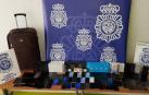 Material robado incautado a la banda de aluniceros.