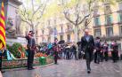 El Govern abre las ofrendas de la Diada con el himno español sonando desde un balcón