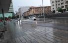 Pamplona comienza la jornada con una fuerte tormenta