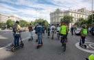 Los participantes de la protesta por las calles de Madrid