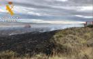 Terreno quemado en el incendio de Miranda de Arga