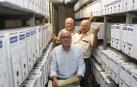 En el archivo del instituto, Guillermo Herrero Maté, Fausto Bayo Fernández y Javier Montero Armiño.