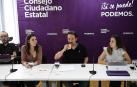 Echenique, Irene Montero, Iglesias y Ione Belarra, al inicio del Consejo Ciudadano Estatal de Podemos.