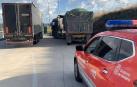 Denunciados dos camioneros por circular con más carga de la permitida