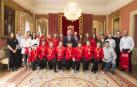 Recepción municipal en el Ayuntamiento a las selecciones navarras de pádel