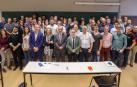 Autoridades y participantes en la primera sesión formativa en ciencia de datos