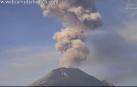 Espectacular erupción del volcán Popocatepetl, en México