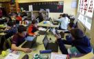 Alumando del CP Luis Gil de Sangüesa durante una jornada de clase.