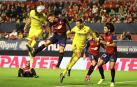Un remate del Villarreal en El Sadar