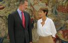 María Chivite y el Rey Felipe VI, durante la audiencia del martes.