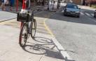 Una bicicleta aparcada en una calle de Tudela.