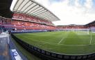 Aspecto del estadio de El Sadar este viernes por la mañana en el entrenamiento previo al partido contra el Villarreal.