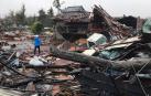 Casas destrozadas por la llegada del tifón Hagibis a Japón