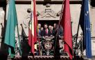 El presidente del PP y candidato a la Presidencia del Gobierno, Pablo Casado, se ha reunido este viernes en Pamplona con el presidente de UPN, Javier Esparza, y el alcalde de la capital navarra, Enrique Maya.