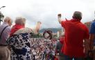 Un grupo de jubilados se manifiesta en Bilbao por unas pensiones dignas.
