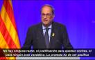 Torra: "La protesta, cuanto más multitudinaria, mejor, pero siempre pacífica"