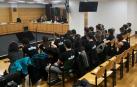 Concentración ante Justicia en apoyo a los 22 investigados por la ocupación de Rozalejo