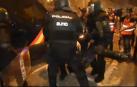 Un antidisturbios herido en los incidentes en Barcelona