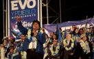 El presidente de Bolivia, Evo Morales, durante su acto de cierre de campaña el pasado 16 de octubre.