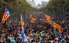 Manifestación en Barcelona en protesta por la sentencia del procés
