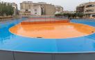 Estado actual del Patinódromo, a la espera de su arreglo definitivo.