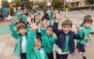 Alumnado del colegio La Anunciata de Tudela-FESD durante una jornada lectiva.